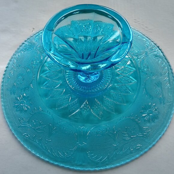 Blue Cake Dish 13" - Picture 3 of 13